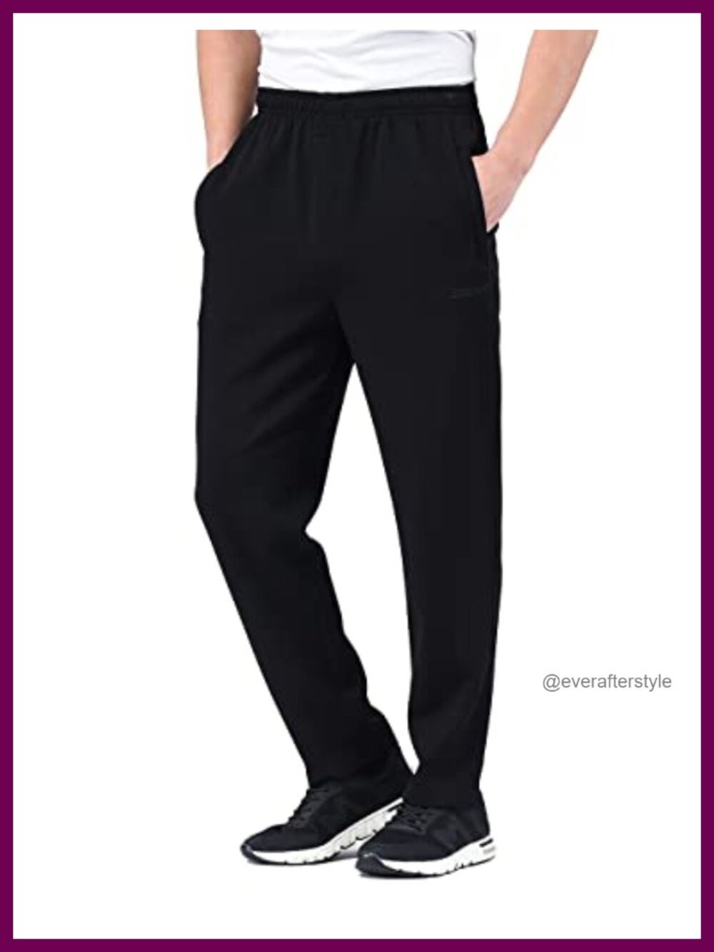 Zoulee Men's Rayon Joggers Zip Fly Zipper Pockets Tapered Sweatpants